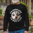 Zoom Lawyer Cat Meme Im Here Live Im Not A Cat Tshirt Long Sleeve T-Shirt Gifts for Old Men