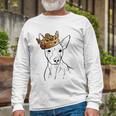 American Hairless Terrier Dog Wearing Crown Long Sleeve T-Shirt Gifts for Old Men