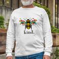 Autism Awareness Bee Kind Puzzle Pieces Tshirt Long Sleeve T-Shirt Gifts for Old Men
