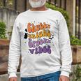 Chubby Thighs And Spooky Vibes Happy Halloween Long Sleeve T-Shirt Gifts for Old Men