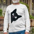 Cute Black Cat Halloween Costume Kitten Toddler Adult Long Sleeve T-Shirt Gifts for Old Men
