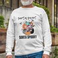 Halloween Sorta Sweet Sorta Spooky Pumpkin Florals Long Sleeve T-Shirt Gifts for Old Men
