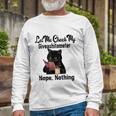 Let Me Check My Giveashitometer Nope Nothing Cat Long Sleeve T-Shirt Gifts for Old Men