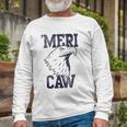 Meri Caw Eagle Head Graphic 4Th Of July Long Sleeve T-Shirt Gifts for Old Men