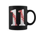 11Th Birthday Baseball Big Number Eleven 11 Year Old Boy V2 Coffee Mug