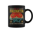 Firefighter Vintage Retro Im The Firefighter And Dad Funny Dad Mustache Coffee Mug