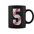 5Th Birthday Baseball Big Number Five 5 Year Old Boy Girl V5 Coffee Mug