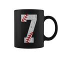7Th Birthday Baseball Big Number Seven 7 Year Old Boy Girl Coffee Mug