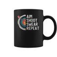 Aim Shoot Swear Repeat &8211 Archery Coffee Mug