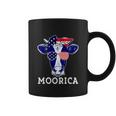 American Flag Patriotic Cow 4Th Of July Coffee Mug