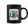 Bleached 4Th July God Bless The Usa Patriotic American Flag Gift Coffee Mug