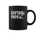Captain Papa Pontoon Lake Sailor Fuuny Fishing Boating Coffee Mug