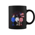 Cat 4Th Of July Costume Red White Blue Wine Glasses Funny Coffee Mug
