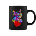 Colorful Cat Full Of Love Kitten Lovers Coffee Mug