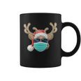 Cool Christmas Rudolph Red Nose Reindeer Mask 2020 Quarantined Graphic Design Printed Casual Daily Basic Coffee Mug