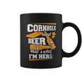 Cornhole And Beer Thats Why Im Here Funny Cornhole Coffee Mug