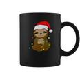 Cute Christmas Sloth Xmas Sloth With Santa Hat Coffee Mug