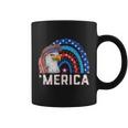 Eagle Mullet 4Th Of July Rainbow Usa American Flag Merica Gift Coffee Mug