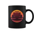 F1 Formula 1 Racing Car Retro Sunset Emblem Coffee Mug