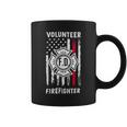 Firefighter Red Line Flag Fireman Wife Mom Volunteer Firefighter Coffee Mug