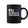 Fuck Domestic Violence Purple Ribbon Domestic Violence Coffee Mug
