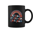 Funny 4Th Of July American Retro Rainbow Coffee Mug