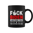 Funny Anti Biden Fjb Bareshelves Anti Liberal Biden Sucks Coffee Mug