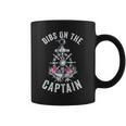 Funny Captain Wife Dibs On The Captain Flower Anchor Coffee Mug
