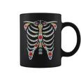 Halloween Day Of Dead Skeleton Flowers Decorated Coffee Mug
