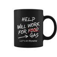 Help Will Work For Gas Lets Go Brandon Funny Bidenflation Coffee Mug