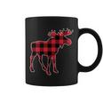 Holiday Plaid Moose Coffee Mug