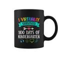 I Virtually Survived 100 Days Of Kindergarten Teacher Kids Meaningful Gift Coffee Mug