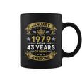 January 1979 43 Years Of Being Awesome Funny 43Rd Birthday Coffee Mug