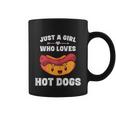 Just A Girl Who Loves Hot Dogs Funny Hot Dog Graphic Design Printed Casual Daily Basic Coffee Mug