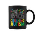 Kids Monster Truck Crushing Austim Autism Awareness Coffee Mug