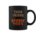 Leopard Thick Thighs And Spooky Vibes Funny Halloween Graphic Design Printed Casual Daily Basic Coffee Mug