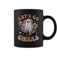 Lets Go Ghouls Ghost 70S Hippie Halloween Fall Retro Groovy Coffee Mug