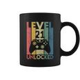 Level 21 Unlocked Shirt Funny Video Gamer 21St Birthday Gift Coffee Mug