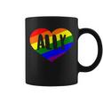 Lgbt Pride Love Ally Heart Coffee Mug