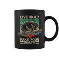 Live Ugly Fake Your Death Retro Vintage Opossum Coffee Mug