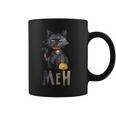 Meh Cat Black Funny For Women Funny Halloween Coffee Mug
