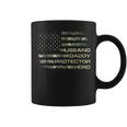 Mens Husband Daddy Protector Hero Fathers Day Flag Gift V2 Coffee Mug