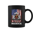 Merica Eagle Mullet 4Th Of July American Flag Stars Stripes Gift Coffee Mug