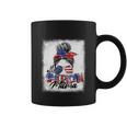 Messy Bun Patriotic Shirt | All American Mama 4Th Of July Coffee Mug