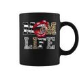 Mom Life Leopard Lip Skull Red Lip Mothers Day Coffee Mug