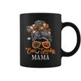 One Spooky Mama Halloween Woman Messy Bun Hair Sunglasses Coffee Mug