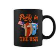 Party In The Usa Hot Dog Love Usa Funny Fourth Of July Coffee Mug