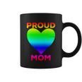 Proud Mom Heart Flag Parent Of Lgbtq Lesbian Bi Trans Gift V2 Coffee Mug