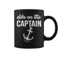 Retro Anchor Vintage Dibs On The Captain Funny Captain Wife Coffee Mug
