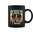 Retro I Do What I Want Funny Cat Lover Coffee Mug
